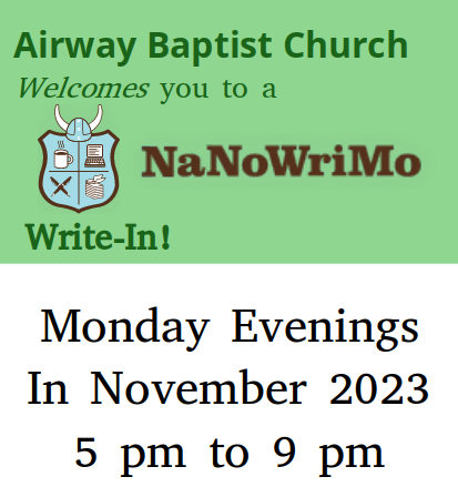 NaNoWriMo 2023 Write-ins Announcement